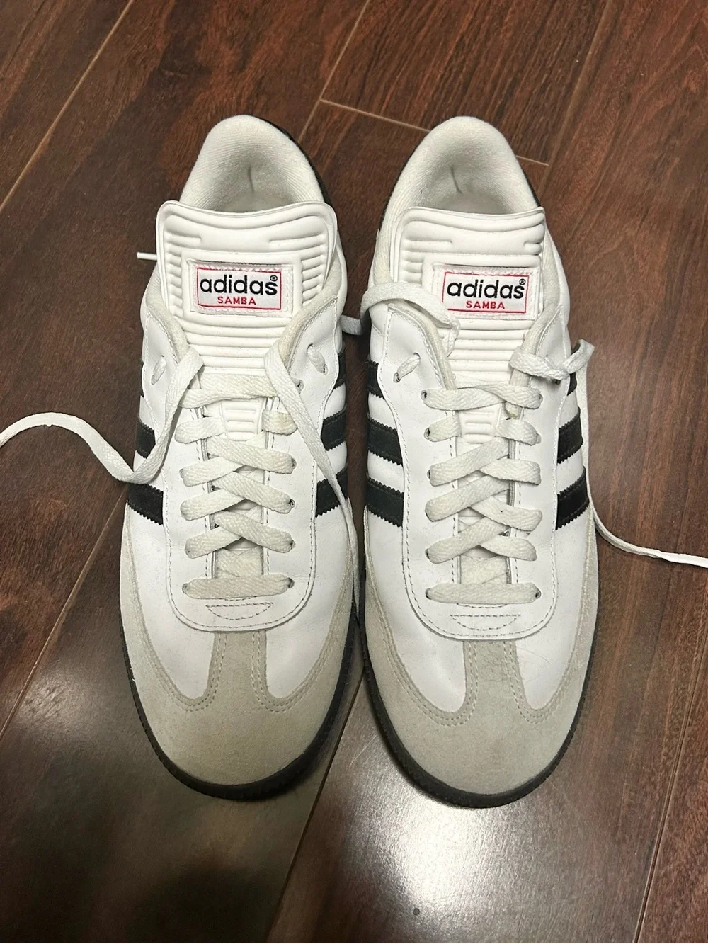adidas Samba Indoor Soccer Men's Shoes, White & Black